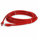 Add-on 23ft Red Cat 6 Pvc Ethernet Cable Snagless Bubble Boot Rj-45 M/m
