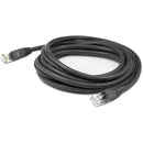 Add-on Addon 35ft Black Cat 6 Slim Pvc Ethernet Cable Snagless Clear-claw Rj-45 M/m