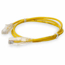 Add-on Addon 4ft Yellow Cat 6 Slim Pvc Ethernet Cable Snagless Clear-claw Rj-45 M/m