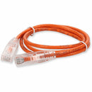 Add-on Addon 10ft Orange Cat 6 Slim Pvc Ethernet Cable Snagless Clear-claw Rj-45 M/m