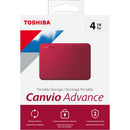 Toshiba America Electronic Com Canvio Advance 4tb Red