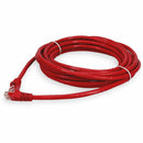 Add-on 25ft Red Cat 6a Pvc Ethernet Cable Snagless Bubble Boot Rj-45 M/m