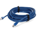 Add-on 35ft Blue Cat 6a Pvc Ethernet Cable Snagless Bubble Boot Rj-45 M/m