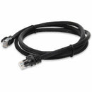 Add-on 3ft Black Cat 6a Pvc Ethernet Cable Snagless Bubble Boot Rj-45 M/m