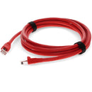 Add-on 3ft Red Cat 6a Pvc Ethernet Cable Snagless Bubble Boot Rj-45 M/m