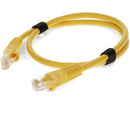 Add-on 4ft Yellow Cat 6a Pvc Ethernet Cable Snagless Bubble Boot Rj-45 M/m