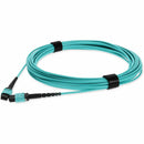 Add-on Addon 10m Mpo/upc To Mpo/upc Aqua Om4 Ofnp (plenum-rated) 12-strand Fiber Patch