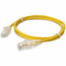 Add-on 5ft Yellow Cat 6a Slim Pvc Ethernet Cable Snagless Clear-claw Rj-45 M/m