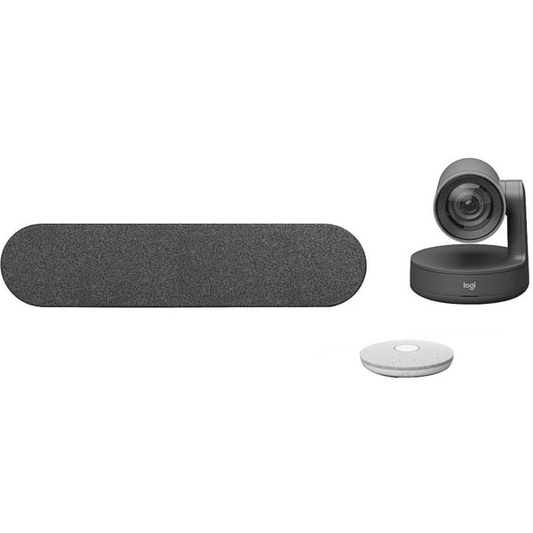 Logitech Rally 4k Ptz Camera, Rally Speaker (1) White Mic Pod (1), Power Adapters, Table