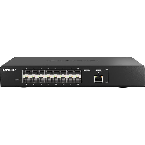 Qnap Inc Qnap Qsw-m5216-1t, Rackmount Managed Switch, 16 Ports 25gbe Sfp28, 1 Port 10gbe
