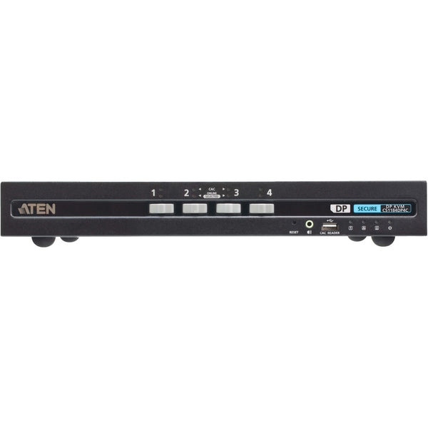 Aten 4-port Usb Dp Singlel Display Pp4.0 Secure Kvm W/ Cac Support