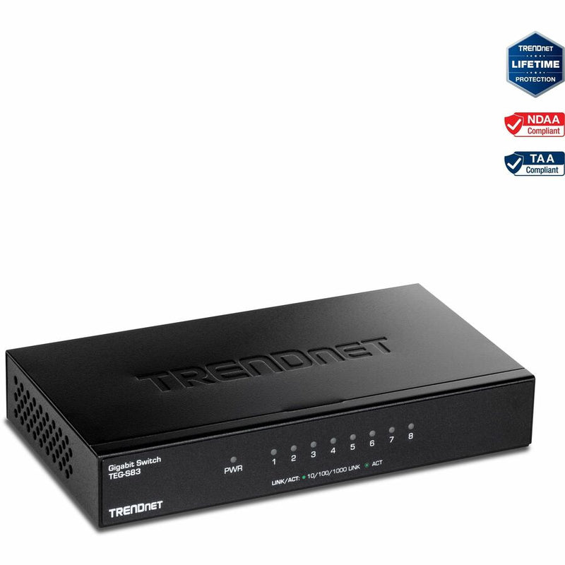 Trendnet Inc 8-port Gigabit Switch /w Metal Case