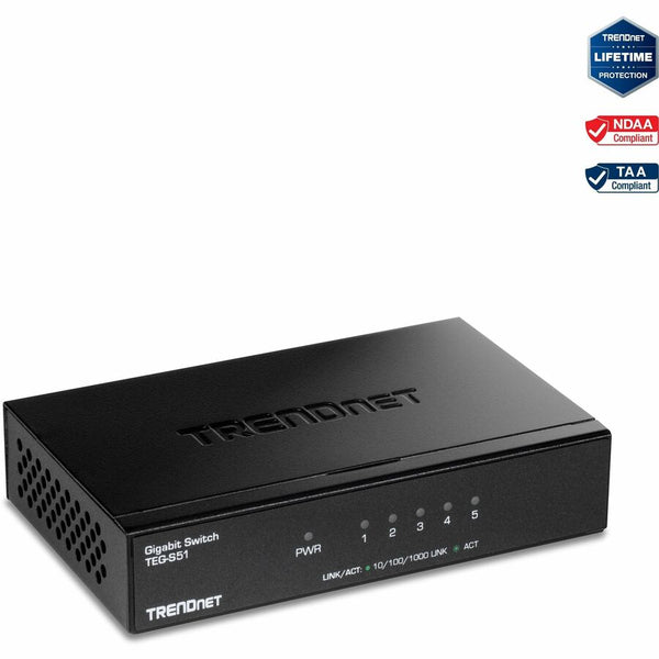 Trendnet Inc 5-port Gigabit Switch /w Metal Case