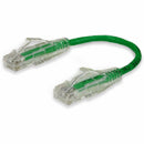 Add-on Addon 6in Green Cat 6 Slim Pvc Ethernet Cable Snagless Clear-claw Rj-45 M/m