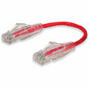 Add-on Addon 6in Red Cat 6 Slim Pvc Ethernet Cable Snagless Clear-claw Rj-45 M/m