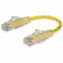 Add-on Addon 6in Yellow Cat 6 Slim Pvc Ethernet Cable Snagless Clear-claw Rj-45 M/m