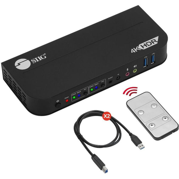 Siig, Inc. Siig 2x1 Hdmi 4k Hdr Kvm Usb 3.0 Switch