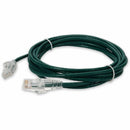 Add-on Addon 1ft Green Cat 6a Slim Pvc Ethernet Cable Snagless Clear-claw Rj-45 M/m