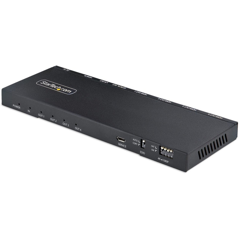Startech 4 Port Hdmi Splitter, 4k 60hz Hdmi 2.0 Video, 4k Hdmi Splitter W  Built In Scale