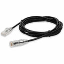 Add-on 10ft Black Cat 6a Slim Pvc Ethernet Cable Snagless Clear-claw Rj-45 M/m