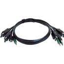 Black Box Secure Kvm Cable - Each End (1) Usb, (1) Or (2) Displayport, (1) 3.5mm Audio, Ea