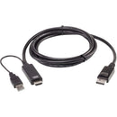 Aten 6ft. Single Distplay Usb And Hdmi To Dp Universal Secure Kvm Cable