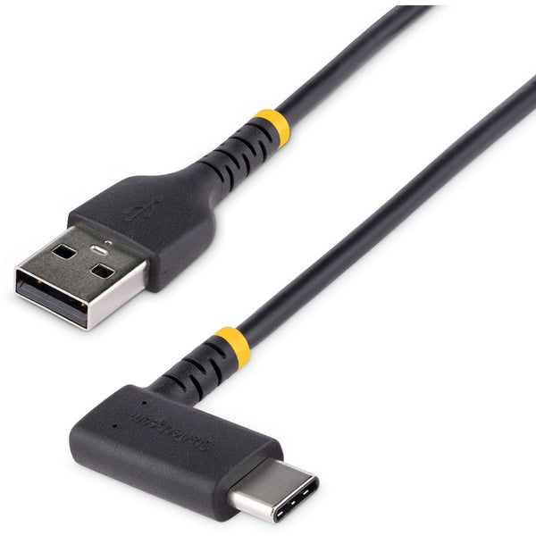Startech 1ft (30cm) Usb A To C Charging Cable Right Angle - Heavy Duty Fast Charge Usb-c