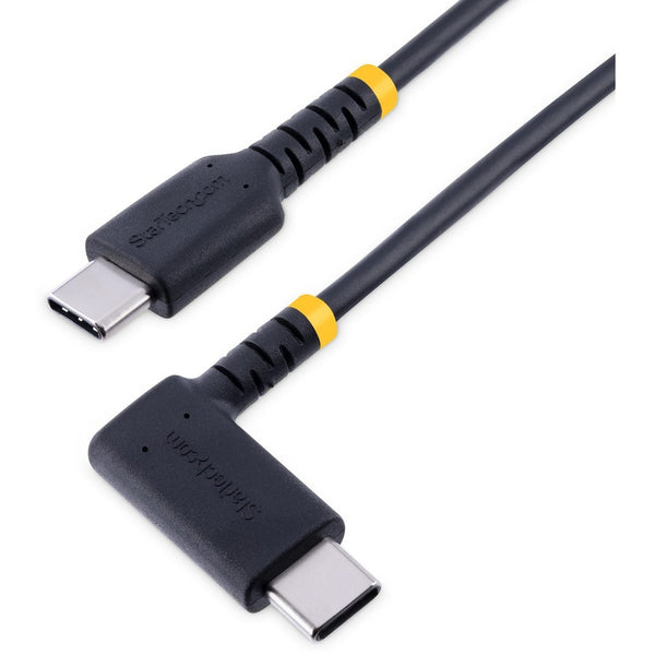 Startech 1ft (30cm) Usb C Charging Cable Right Angle - 60w Pd 3a - Heavy Duty Fast Charge