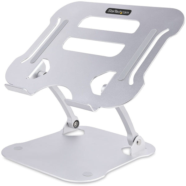 Startech This Foldable Silver Laptop Stand For Desks Features Vented All-aluminum Constru