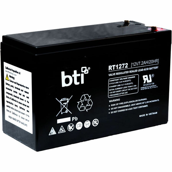 Battery Technology Replacement Sealed Lead Acid Battery 12v7.2ah-t2-batt-bti Apc 12v 7.2a