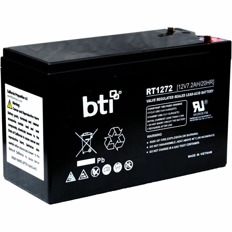 Battery Technology Replacement Sealed Lead Acid Battery 12v7.2ah-t2-batt-bti Apc 12v 7.2a
