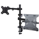 Startech - This Black Monitor And Laptop Mount For Desk Allows Fixing A Laptop On The Ves