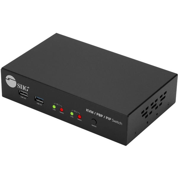 Siig, Inc. 2x1 Hdmi Kvm Switch, Seamlessly Switch Two Computers To One 4k Display/monitor A