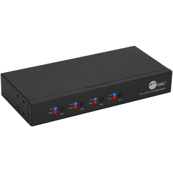 Siig, Inc. 4-port Roaming Km Switch, Allows You To Share A Set Of Keyboard, Mouse, Audio An