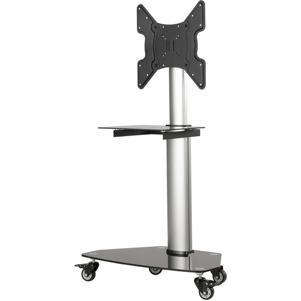 Tripp Lite Rolling Tv Cart For 32-55in Displays Black Glass Base And Shelf