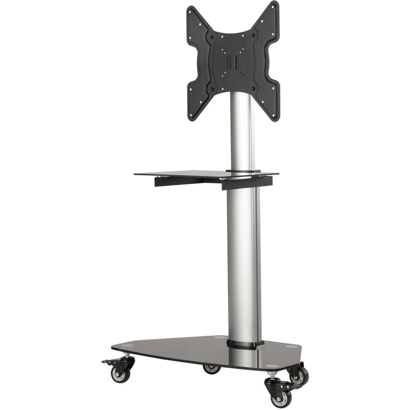 Tripp Lite Rolling Tv Cart For 32-55in Displays Black Glass Base And Shelf