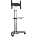 Tripp Lite Rolling Tv Cart For 37-70in Displays Black Glass Base And Shelf