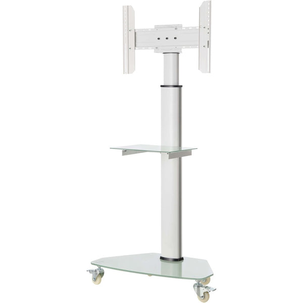 Tripp Lite Rolling Tv Cart For 37in-70in Frosted Glass Base And Shelf White