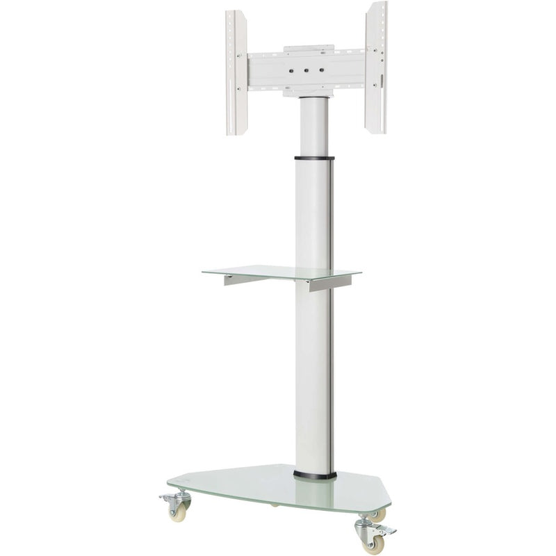 Tripp Lite Rolling Tv Cart For 37in-70in Frosted Glass Base And Shelf White