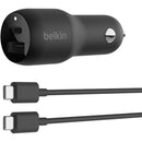 Belkin International Inc 37w Usb Pd Car Charger W/ Pps, Bk  W/pvc, C-c, 1m