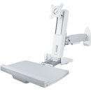 Startech Single Display Sit-stand Wall Mount Workstation - 27in/17.6lb Vesa 75x75-100x100