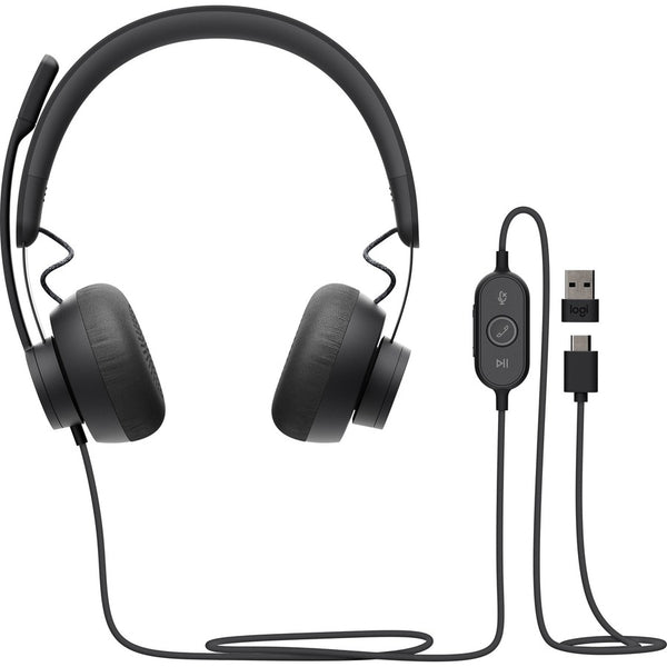 Logitech Zone 750 Wired Headset With Advanced Noise-cancelling Mic