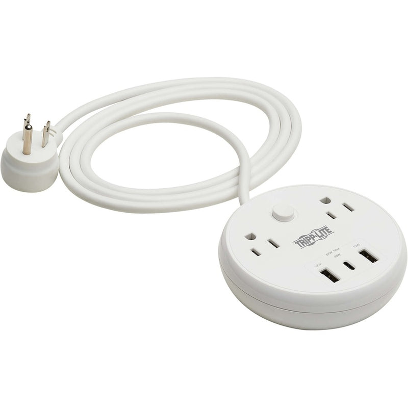 Tripp Lite Safe-it Surge Protector 57w 2outlet 5-15r 2 Usb-a Usb C 8ft Cord.