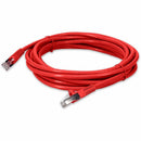 Add-on Addon 12ft Red Cat 6 Shielded Pvc Ethernet Cable Snagless Easy Clear Boot Taa Rj