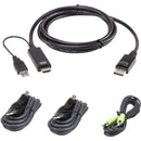 Aten 6ft. Dual Display Usb And Hdmi To Dp Universal Secure  Kvm Cable