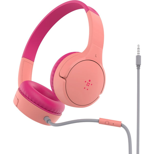 Belkin International Inc Soundform Mini Wired On-ear Headphones For Kids (pink)