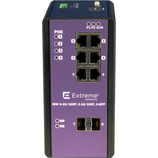 Extreme Network Inc 4-port Poe+ 10/100 2-port 10/100 W/ 2-port Sfp Operating Temperature -40c - +75c