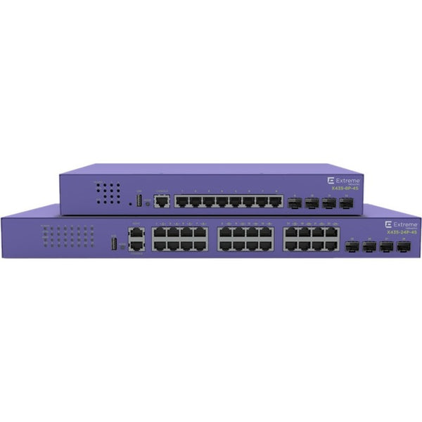 Extreme Network Inc X435-24p-4s 24 Port 10/100/1000base-t Poe+ Half/full Duplex 4x1/2.5g Unpopulated