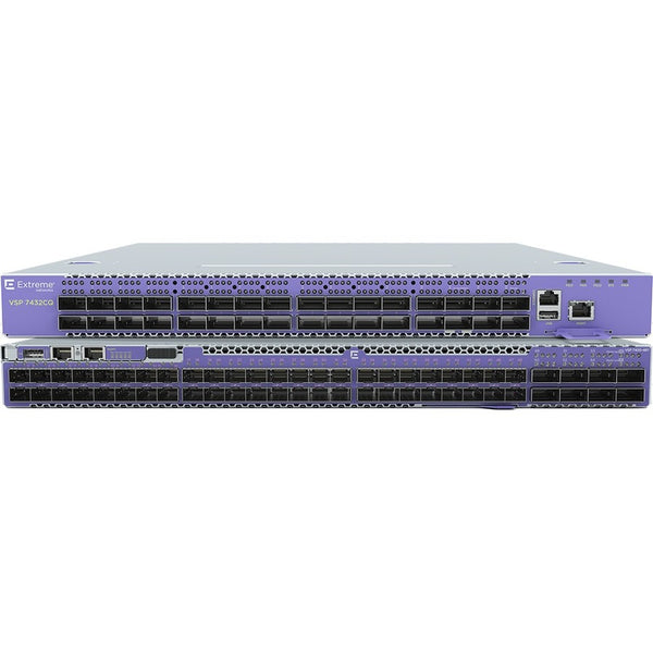 Extreme Network Inc Vsp 7400  48 X 10/25gbps Sfp28 Ports 8 X 100gbps Qsfp28 Ports 8-core Cpu 16gb Ra
