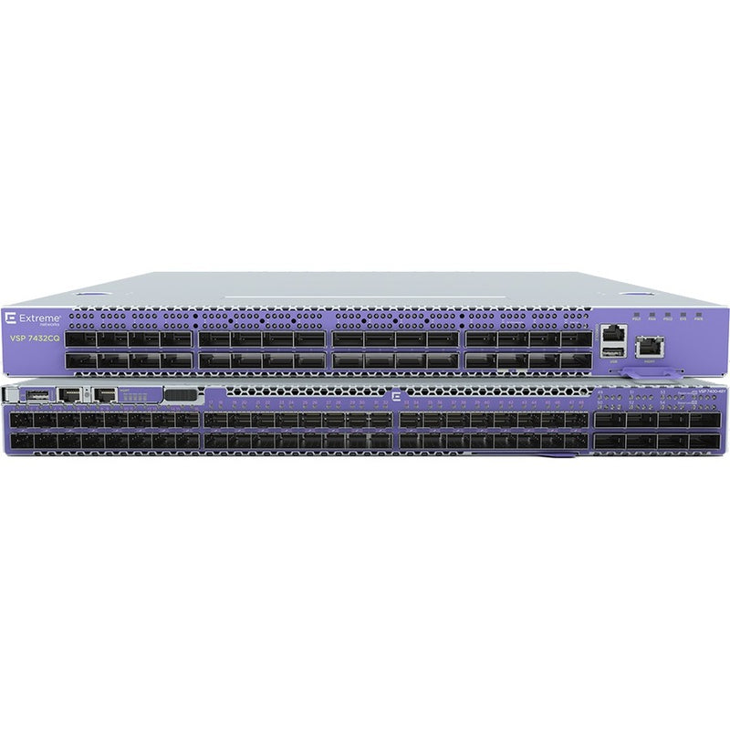 Extreme Network Inc Vsp 7400  48 X 10/25gbps Sfp28 Ports 8 X 100gbps Qsfp28 Ports 8-core Cpu 16gb Ra
